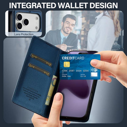 For iPhone 17 Pro Max LC.IMEEKE L1 Series Frosted Fine Texture PU Phone Case(Blue) - iPhone 17 Pro Max Cases by LC.IMEEKE | Online Shopping UK | buy2fix