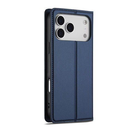 For iPhone 17 Pro Max LC.IMEEKE L1 Series Frosted Fine Texture PU Phone Case(Blue) - iPhone 17 Pro Max Cases by LC.IMEEKE | Online Shopping UK | buy2fix