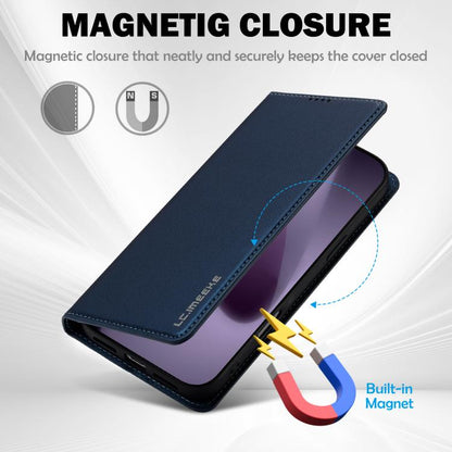 For iPhone 17 Pro Max LC.IMEEKE L1 Series Frosted Fine Texture PU Phone Case(Blue) - iPhone 17 Pro Max Cases by LC.IMEEKE | Online Shopping UK | buy2fix