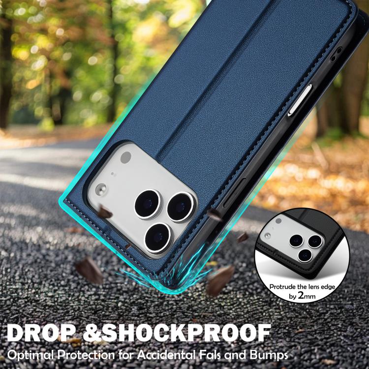 For iPhone 17 Pro Max LC.IMEEKE L1 Series Frosted Fine Texture PU Phone Case(Blue) - iPhone 17 Pro Max Cases by LC.IMEEKE | Online Shopping UK | buy2fix