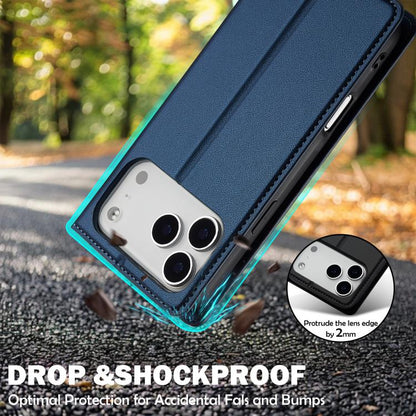 For iPhone 17 Pro Max LC.IMEEKE L1 Series Frosted Fine Texture PU Phone Case(Blue) - iPhone 17 Pro Max Cases by LC.IMEEKE | Online Shopping UK | buy2fix