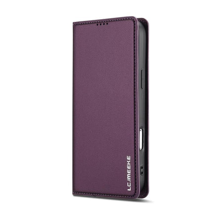 For iPhone 17 Pro Max LC.IMEEKE L1 Series Frosted Fine Texture PU Phone Case(Purple) - iPhone 17 Pro Max Cases by LC.IMEEKE | Online Shopping UK | buy2fix