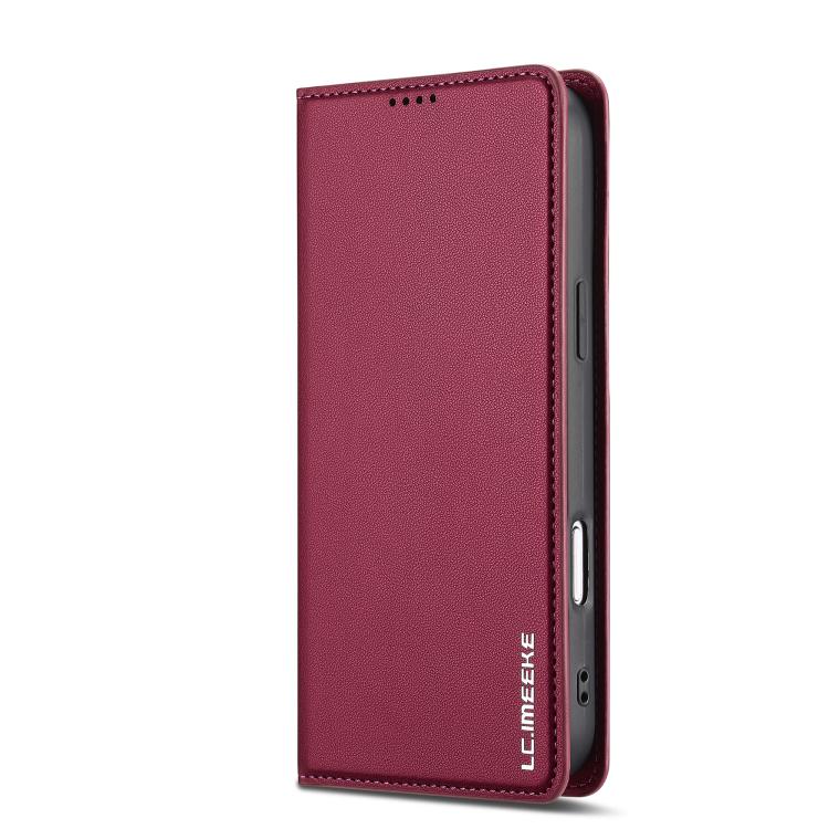 For iPhone 17 Pro Max LC.IMEEKE L1 Series Frosted Fine Texture PU Phone Case(Red) - iPhone 17 Pro Max Cases by LC.IMEEKE | Online Shopping UK | buy2fix