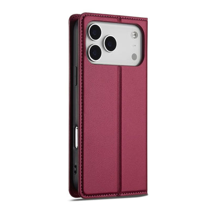 For iPhone 17 Pro Max LC.IMEEKE L1 Series Frosted Fine Texture PU Phone Case(Red) - iPhone 17 Pro Max Cases by LC.IMEEKE | Online Shopping UK | buy2fix