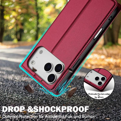 For iPhone 17 Pro Max LC.IMEEKE L1 Series Frosted Fine Texture PU Phone Case(Red) - iPhone 17 Pro Max Cases by LC.IMEEKE | Online Shopping UK | buy2fix