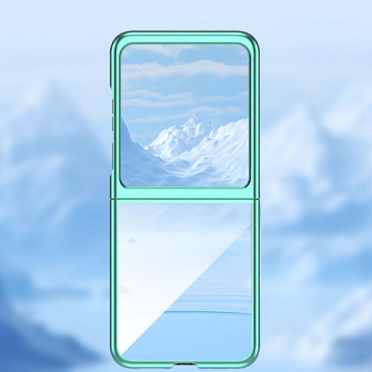 For Motorola Razr 50 Ultra Super Thin Electroplating Transparent Folding Phone Case(Black) by buy2fix