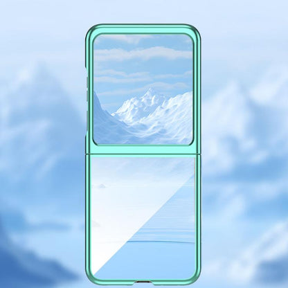 For Motorola Razr 50 Ultra Super Thin Electroplating Transparent Folding Phone Case(Silver) by buy2fix