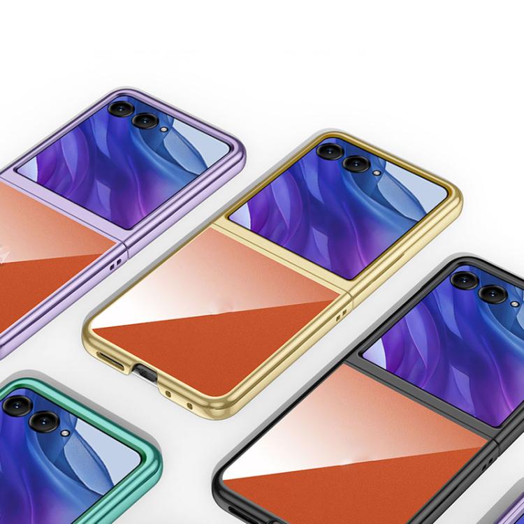 For Motorola Razr 50 Ultra Super Thin Electroplating Transparent Folding Phone Case(Silver) by buy2fix