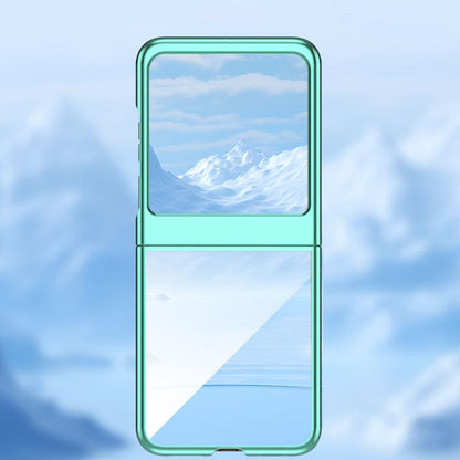 For Motorola Razr 50 Super Thin Electroplating Transparent Folding Phone Case(Black) by buy2fix