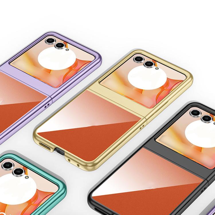 For Motorola Razr 50 Super Thin Electroplating Transparent Folding Phone Case(Silver) by buy2fix