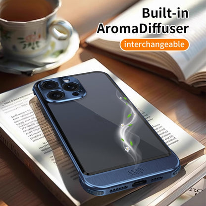 For iPhone 14 Pro Max Metal Scissor Holder Translucent Aroma Phone Case(Purple) - iPhone 14 Pro Max Cases by buy2fix | Online Shopping UK | buy2fix