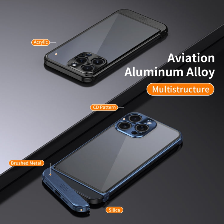 For iPhone 12 Pro Max Metal Scissor Holder Translucent Aroma Phone Case(Black) - iPhone 12 Pro Max Cases by buy2fix | Online Shopping UK | buy2fix