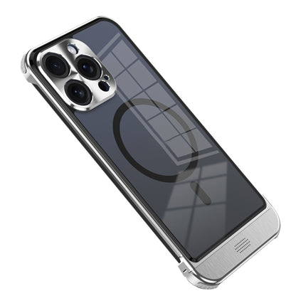 For iPhone 12 Pro Max Metal Scissor Design Aroma MagSafe Phone Case(Silver) - iPhone 12 Pro Max Cases by buy2fix | Online Shopping UK | buy2fix
