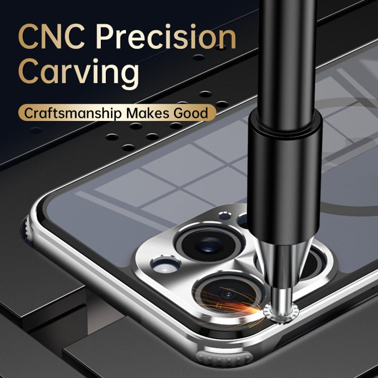 For iPhone 12 Pro Max Metal Scissor Design Aroma MagSafe Phone Case(Silver) - iPhone 12 Pro Max Cases by buy2fix | Online Shopping UK | buy2fix