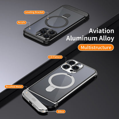 For iPhone 12 Pro Metal Scissor Design Aroma MagSafe Ring Holder Phone Case(Black) - iPhone 12 / 12 Pro Cases by buy2fix | Online Shopping UK | buy2fix