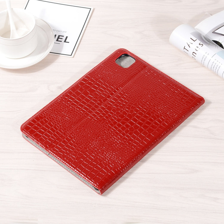 For iPad Pro 11 2024 Crocodile Texture Leather Tablet Case(Red) - iPad Pro 11 2024 Cases by buy2fix | Online Shopping UK | buy2fix