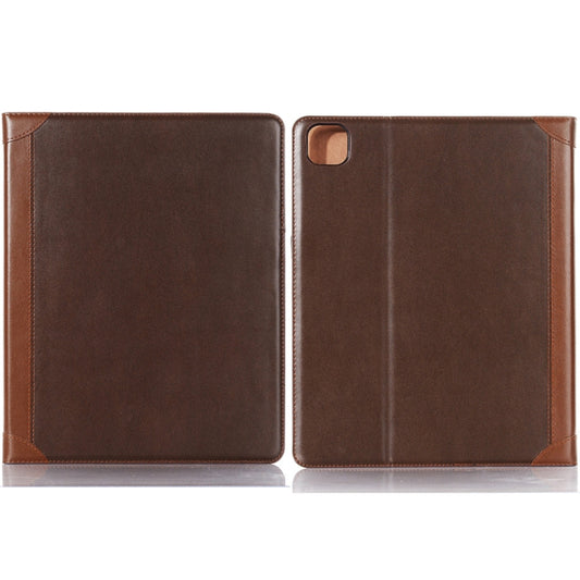 For iPad Pro 13 2024 Book Style Stitching Leather Tablet Case(Coffee) - iPad Pro 13 2024 Cases by buy2fix | Online Shopping UK | buy2fix