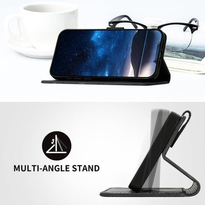 For iPhone Air YX0080 Grid Butterfly Embossed Pattern Flip Leather Phone Case with Lanyard(Black) - iPhone Air Cases by buy2fix | Online Shopping UK | buy2fix