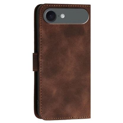 For iPhone 17 Air YX0080 Grid Butterfly Embossed Pattern Flip Leather Phone Case with Lanyard(Coffee) - iPhone 17 Air Cases by buy2fix | Online Shopping UK | buy2fix
