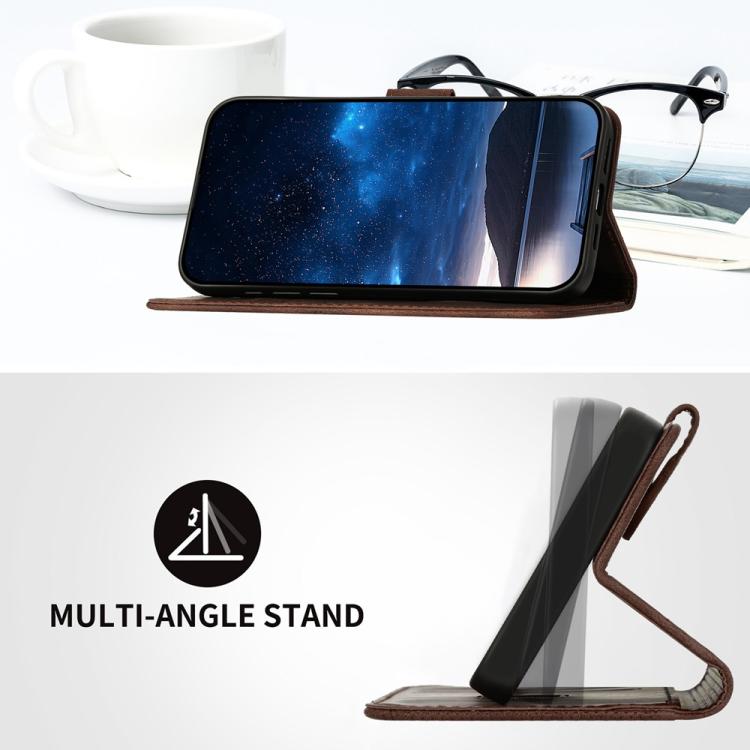 For iPhone 17 Air YX0080 Grid Butterfly Embossed Pattern Flip Leather Phone Case with Lanyard(Coffee) - iPhone 17 Air Cases by buy2fix | Online Shopping UK | buy2fix