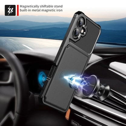 For iPhone 16 Plus Magnetic Wallet Card Bag Leather Phone Case(Black) by buy2fix