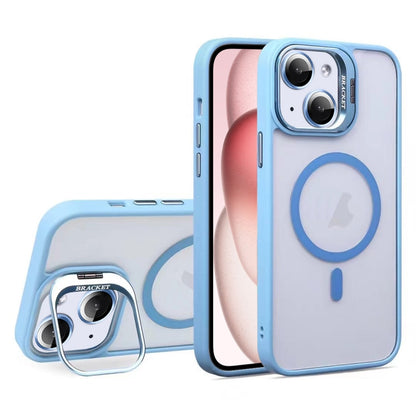 For iPhone 15 U1 Invisible Lens Holder Acrylic + TPU MagSafe Magnetic Phone Case(Sierra Blue) - iPhone 15 Cases by buy2fix | Online Shopping UK | buy2fix