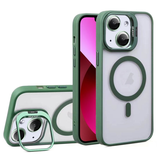 For iPhone 13 U1 Invisible Lens Holder Acrylic + TPU MagSafe Magnetic Phone Case(Green) - iPhone 13 Cases by buy2fix | Online Shopping UK | buy2fix