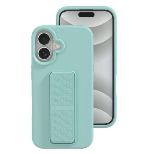 For iPhone 16 Plus Liquid Silicone Holder Phone Case(Sky Blue) - iPhone 16 Plus Cases by buy2fix | Online Shopping UK | buy2fix