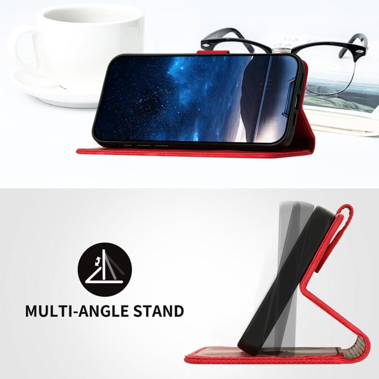 For Google Pixel 10 Pro XL Grid Butterfly Embossed Pattern Leather Phone Case with Lanyard(Red) - Google Cases by buy2fix | Online Shopping UK | buy2fix