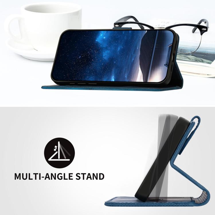 For Google Pixel 10 / Pixel 10 Pro Grid Butterfly Embossed Pattern Leather Phone Case with Lanyard(Dark Blue) - Google Cases by buy2fix | Online Shopping UK | buy2fix