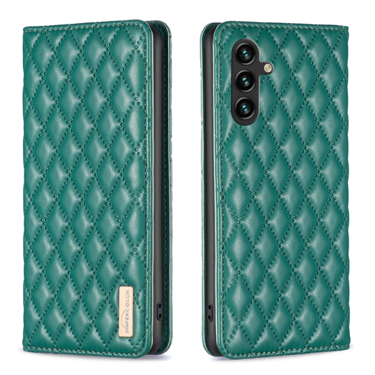 For Samsung Galaxy A16 5G Diamond Lattice Magnetic Leather Flip Phone Case(Green)