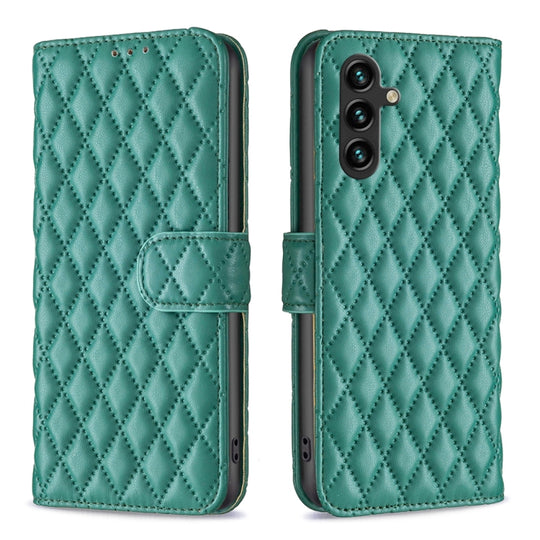 For Samsung Galaxy A36 Diamond Lattice Wallet Flip Leather Phone Case(Green)