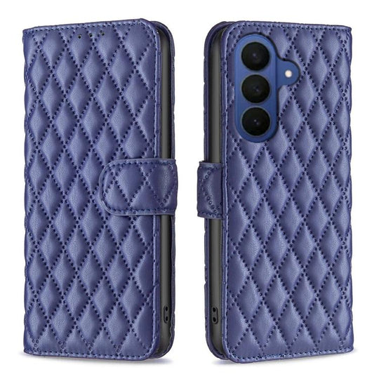 For Samsung Galaxy A37 5G Diamond Lattice Wallet Flip Leather Phone Case(Blue)