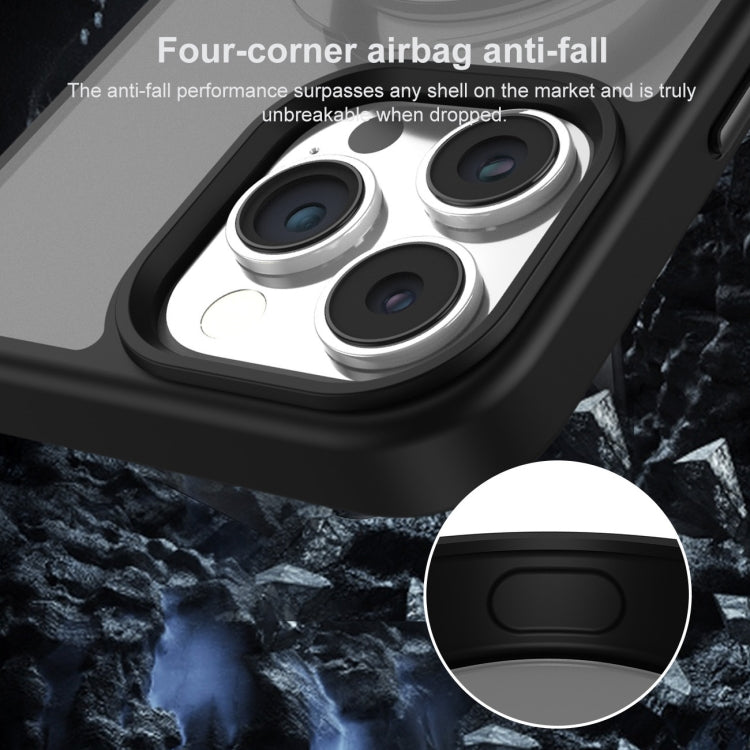 For iPhone 14 360 Degree Rotating MagSafe Magnetic Bracket Frosted Phone Case(Royal Blue) by buy2fix