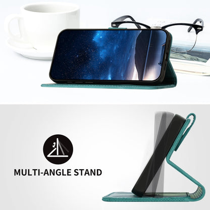 For Tecno Spark Go 2024 4G Grid Butterfly Embossed Pattern Leather Phone Case with Lanyard(Light Blue) by buy2fix