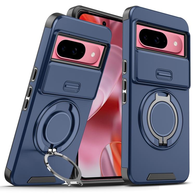 For Google Pixel 10 / 10 Pro Sliding Camshield Ring Holder Phone Case(Blue) - Google Cases by buy2fix | Online Shopping UK | buy2fix