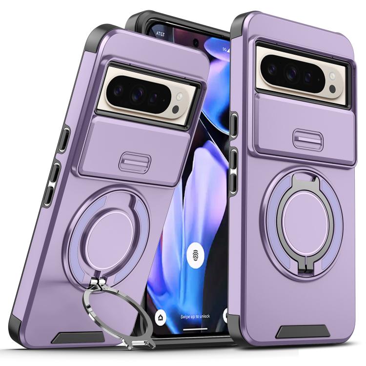 For Google Pixel 10 Pro XL Sliding Camshield Ring Holder Phone Case(Purple) - Google Cases by buy2fix | Online Shopping UK | buy2fix