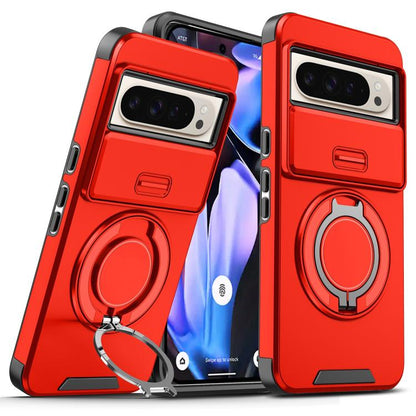 For Google Pixel 10 Pro XL Sliding Camshield Ring Holder Phone Case(Red) - Google Cases by buy2fix | Online Shopping UK | buy2fix