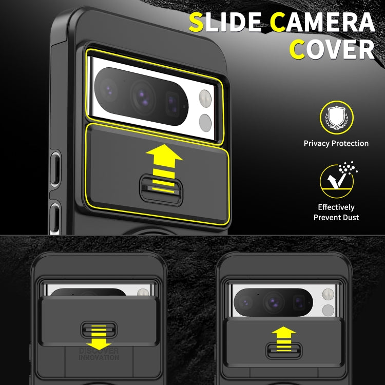 For Google Pixel 10 / 10 Pro Sliding Camshield Ring Holder Phone Case(Black) - Google Cases by buy2fix | Online Shopping UK | buy2fix