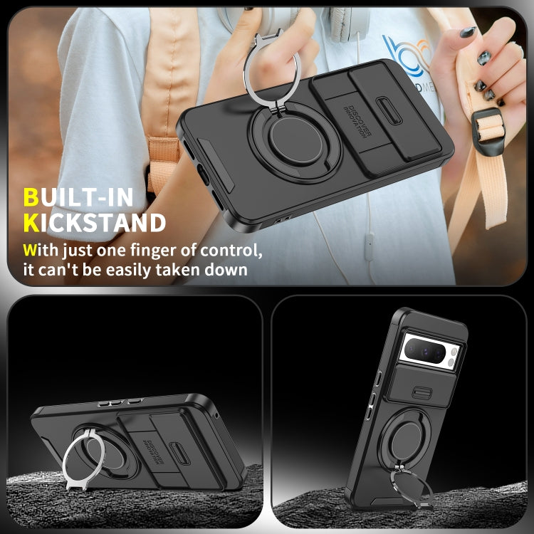 For Google Pixel 10 / 10 Pro Sliding Camshield Ring Holder Phone Case(Purple) - Google Cases by buy2fix | Online Shopping UK | buy2fix
