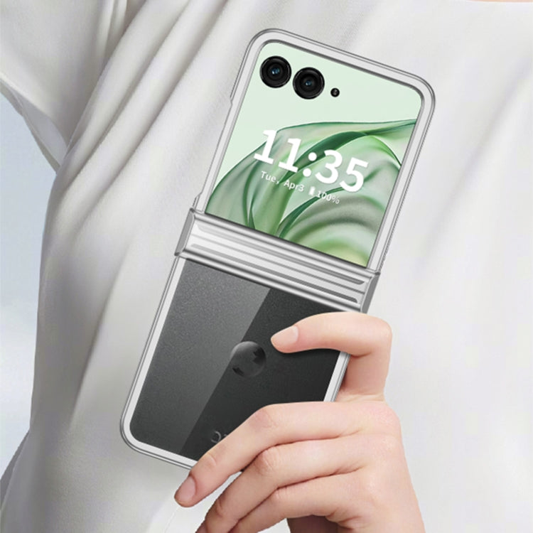 For Motorola Razr 50 Ultra Three Parts 6D Electroplating PC Shockproof Phone Case(Green) by buy2fix