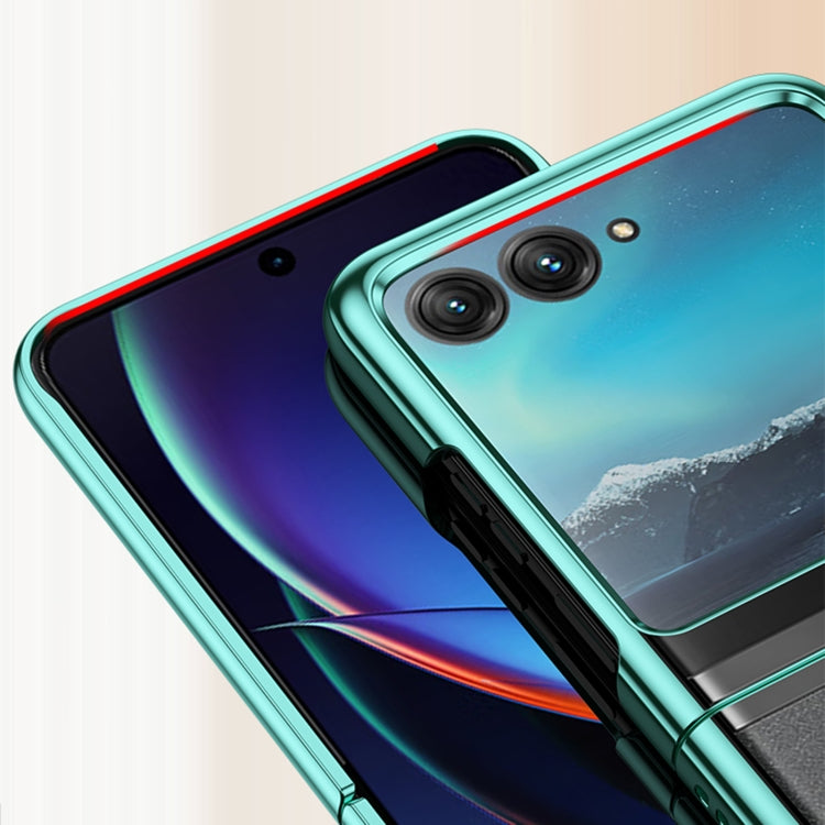 For Motorola Razr 50 Ultra 6D Electroplating PC Shockproof Phone Case(Purple) by buy2fix