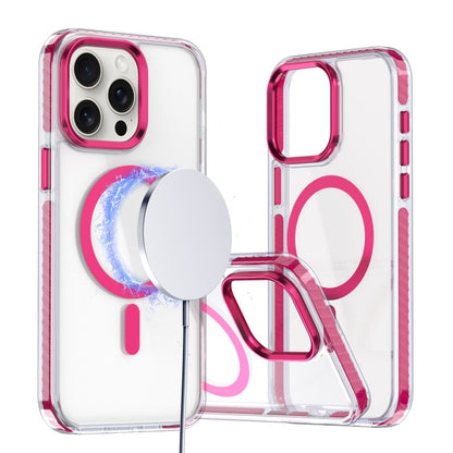 For iPhone 15 Pro Two-color TPU Hybrid PC MagSafe Phone Case(Red) - iPhone 15 Pro Cases by buy2fix | Online Shopping UK | buy2fix