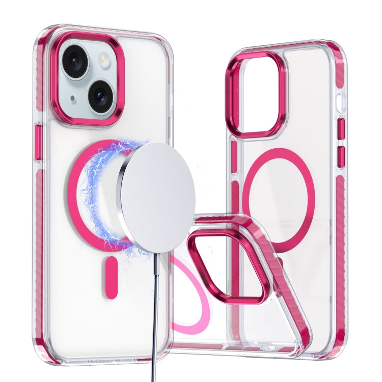 For iPhone 15 Two-color TPU Hybrid PC MagSafe Phone Case(Red) - iPhone 15 Cases by buy2fix | Online Shopping UK | buy2fix