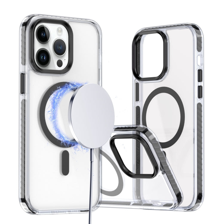 For iPhone 13 Pro Max Two-color TPU Hybrid PC MagSafe Phone Case(Black) - iPhone 13 Pro Max Cases by buy2fix | Online Shopping UK | buy2fix
