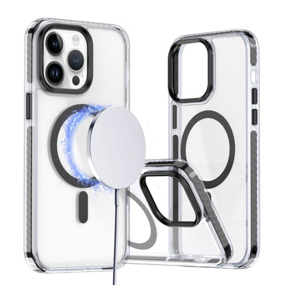 For iPhone 13 Pro Two-color TPU Hybrid PC MagSafe Phone Case(Black) - iPhone 13 Pro Cases by buy2fix | Online Shopping UK | buy2fix
