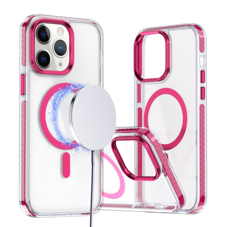 For iPhone 11 Pro Max Two-color TPU Hybrid PC MagSafe Phone Case(Red) - iPhone 11 Pro Max Cases by buy2fix | Online Shopping UK | buy2fix