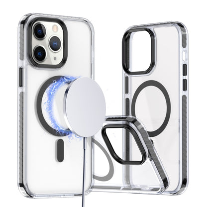 For iPhone 11 Pro Max Two-color TPU Hybrid PC MagSafe Phone Case(Black) - iPhone 11 Pro Max Cases by buy2fix | Online Shopping UK | buy2fix