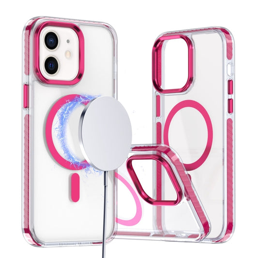 For iPhone 11 Two-color TPU Hybrid PC MagSafe Phone Case(Red) - iPhone 11 Cases by buy2fix | Online Shopping UK | buy2fix