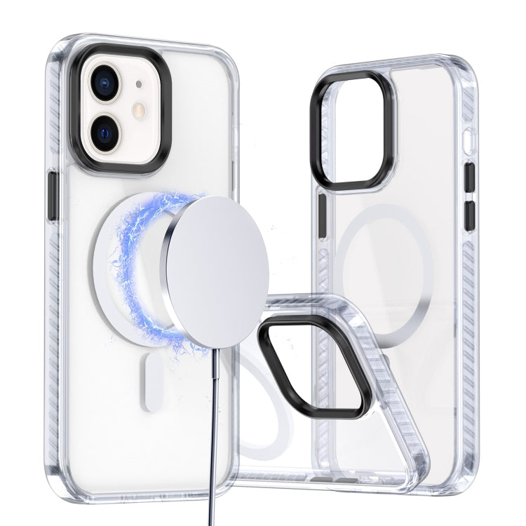 For iPhone 11 Two-color TPU Hybrid PC MagSafe Phone Case(White) - iPhone 11 Cases by buy2fix | Online Shopping UK | buy2fix